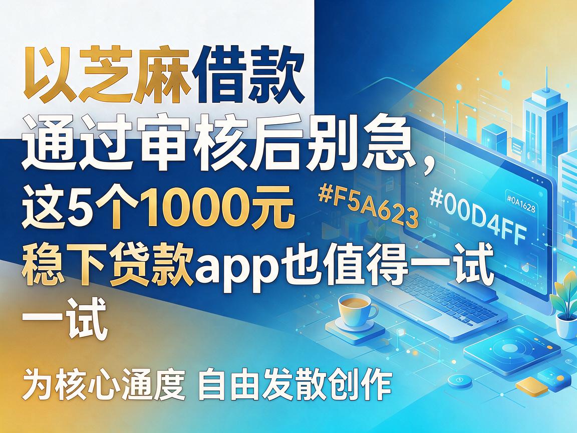 芝麻借款通过审核后别急，这5个1000元稳下贷款app也值得一试