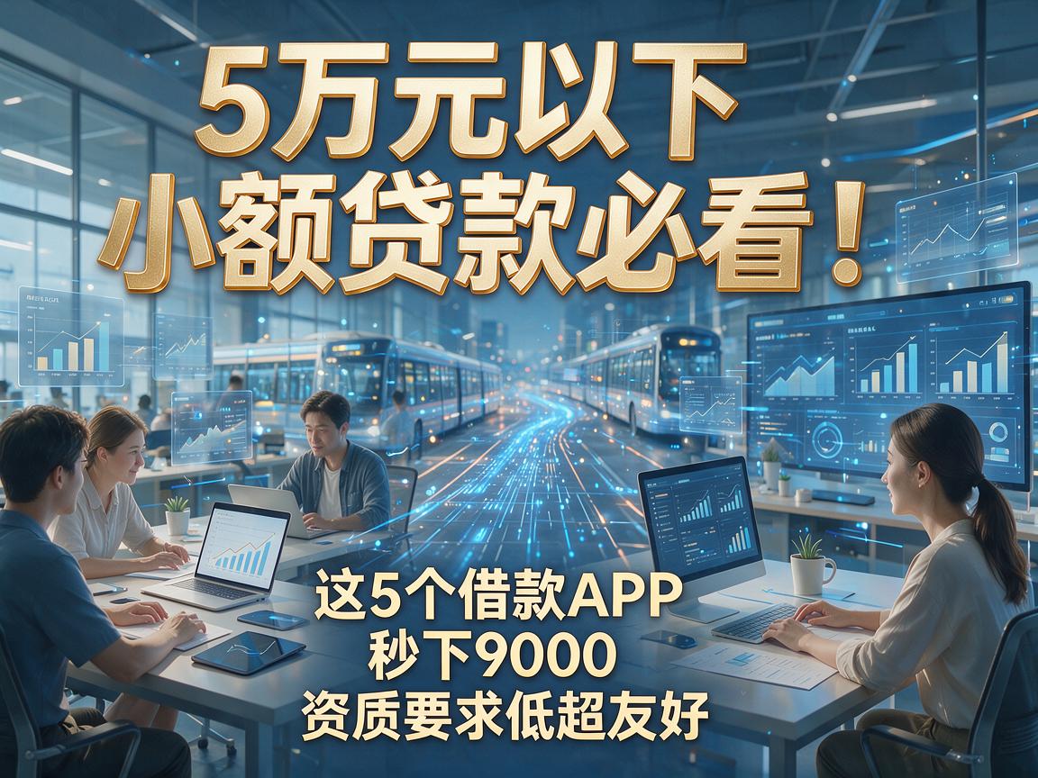 5万元以下小额贷款必看！这5个借款APP秒下9000，资质要求低超友好