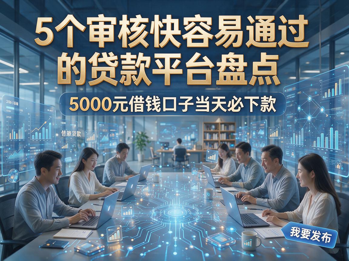 5个审核快容易通过的贷款平台盘点，5000元借钱口子当天必下款！