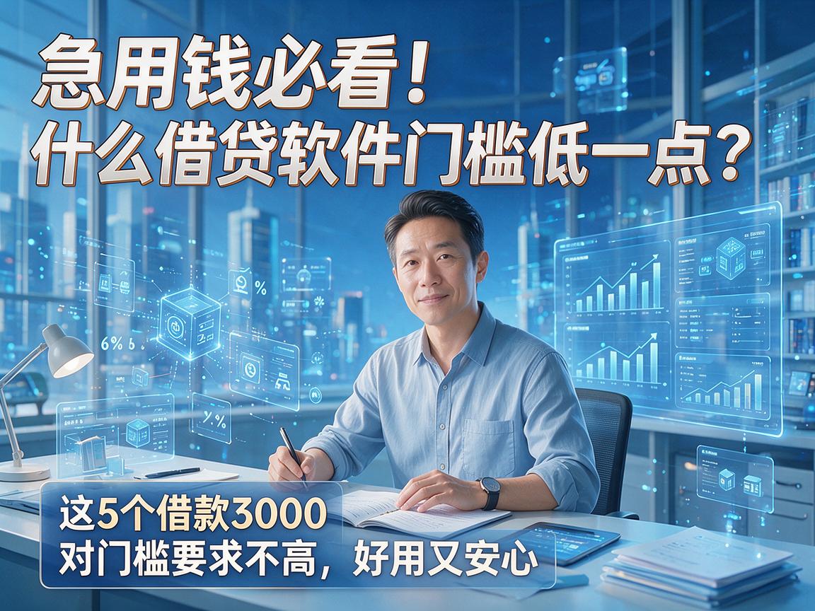 急用钱必看！什么借贷软件门槛低一点？这5个借款3000对门槛要求不高，好用又安心