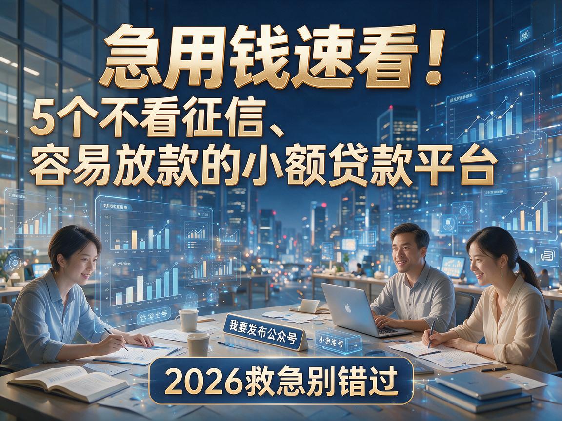 急用钱速看!5个不看征信、容易放款的小额贷款平台,2026救急别错过