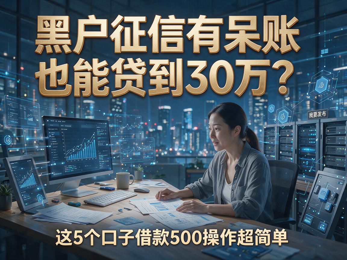 黑户征信有呆账也能贷到30万？这5个口子借款500操作超简单