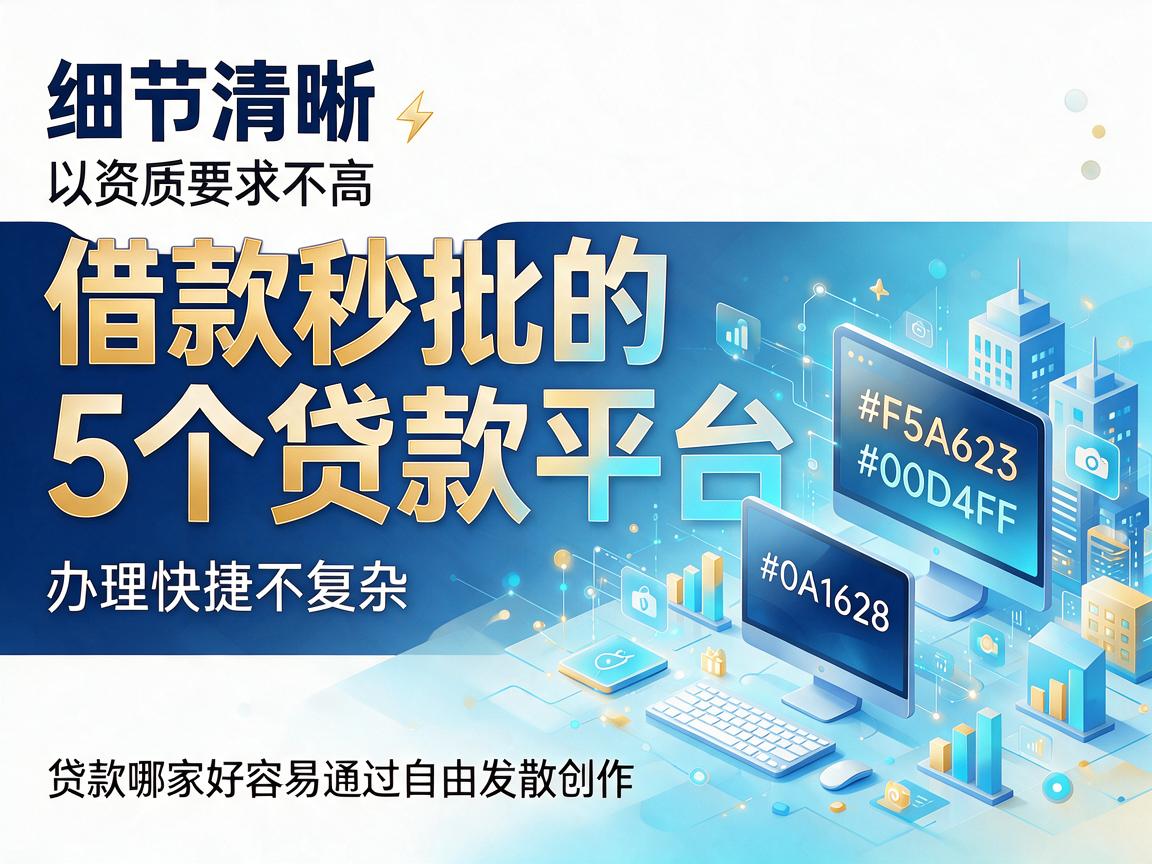 资质要求不高、借款秒批的5个贷款平台,办理快捷不复杂,贷款哪家好容易通过