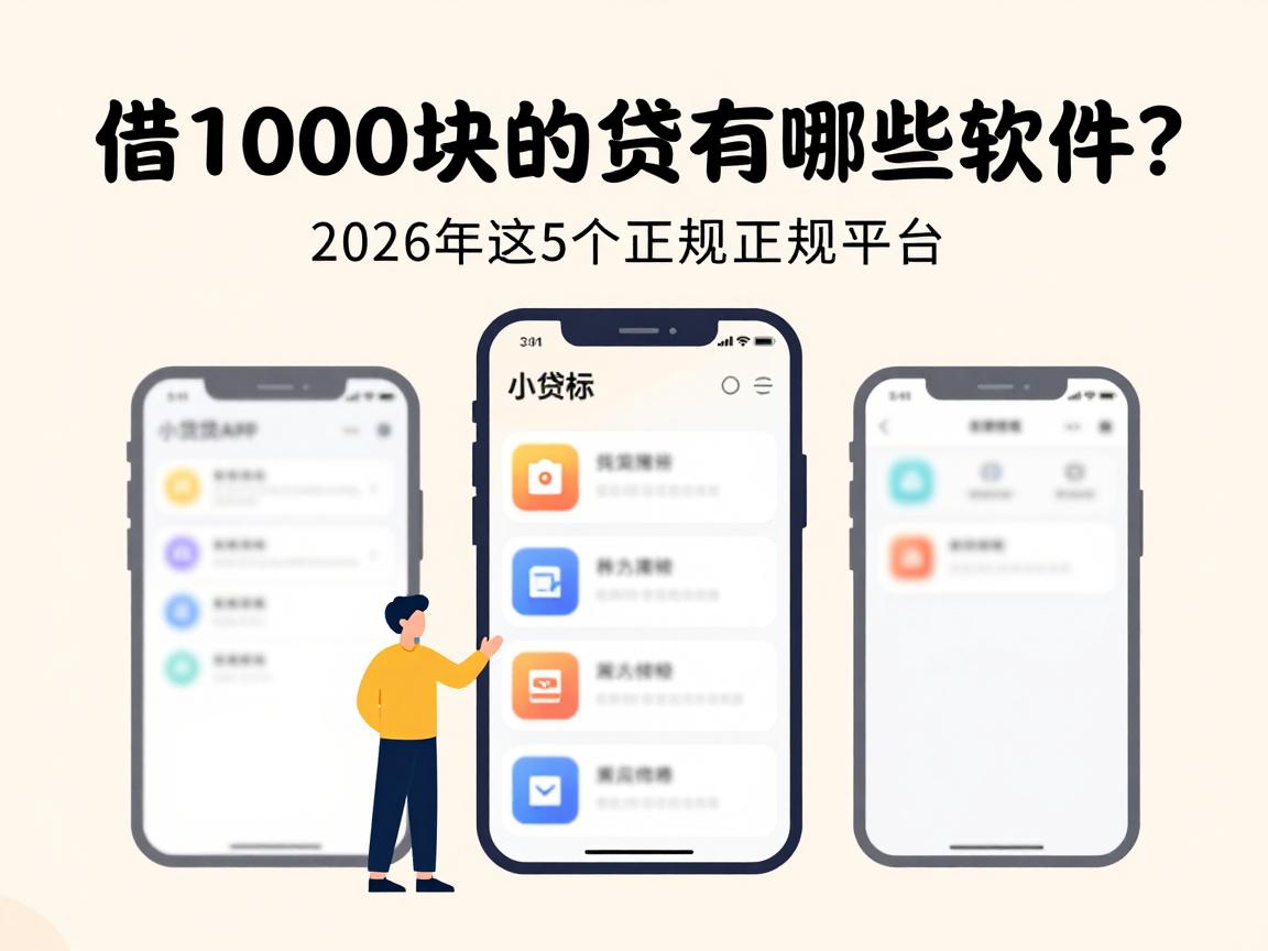 借1000块的小贷有哪些软件？2026年这5个正规平台，缺钱应急真心值得收藏