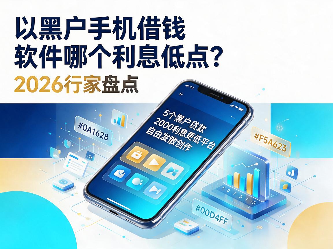 黑户手机借钱软件哪个利息低点？2026行家盘点：5个黑户贷款2000利息更低平台