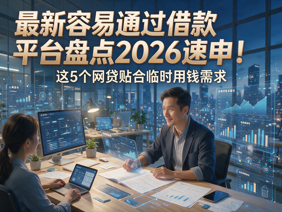 最新容易通过借款平台盘点2026速申！这5个网贷贴合临时用钱需求