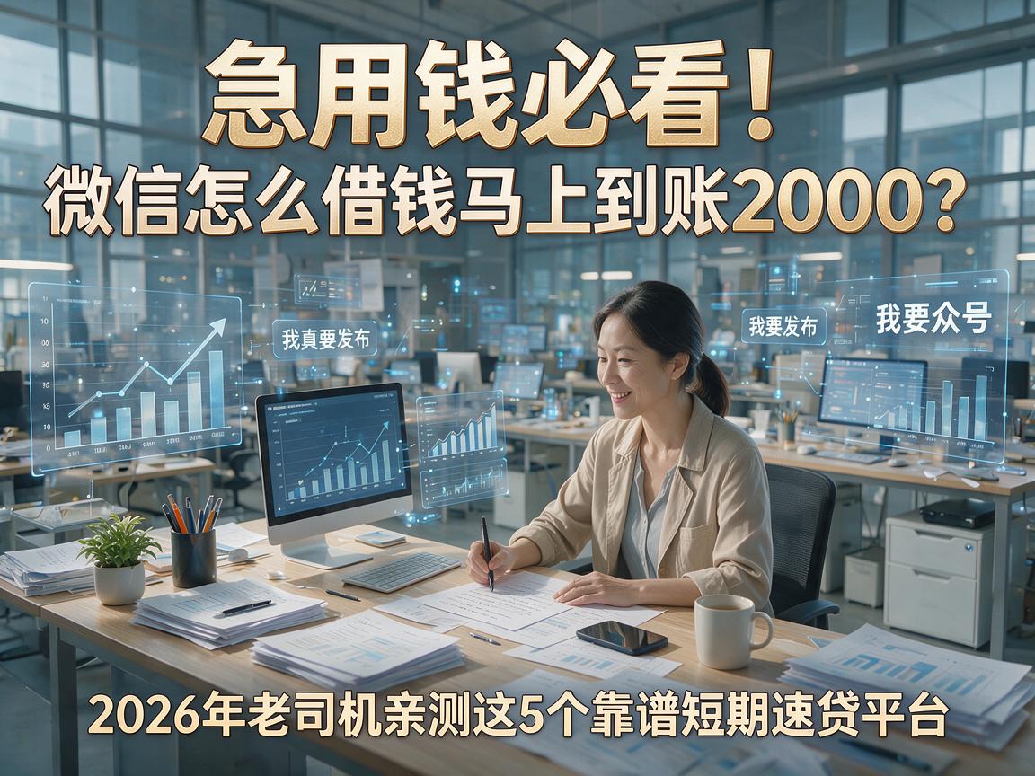 急用钱必看！微信怎么借钱马上到账2000？2026年老司机亲测这5个靠谱短期速贷平台