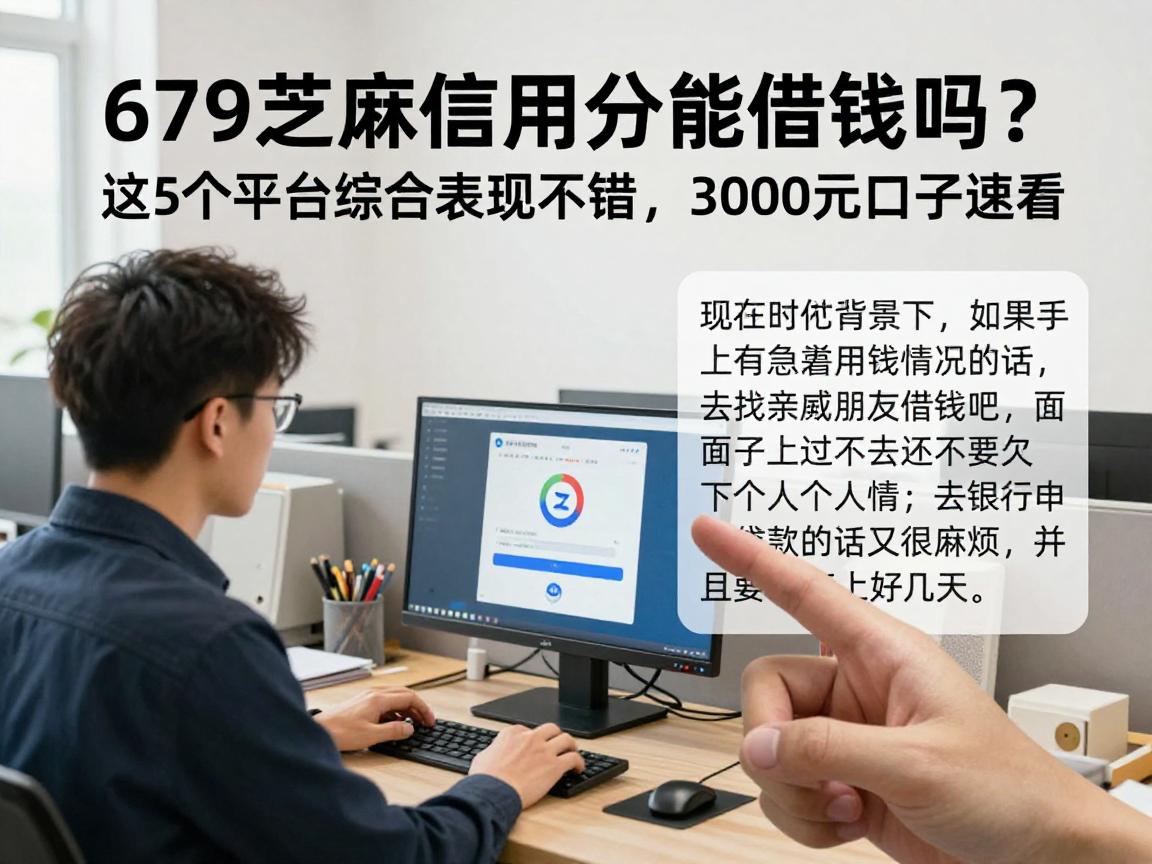 679芝麻信用分能借钱吗?这5个平台综合表现不错,3000元口子速看