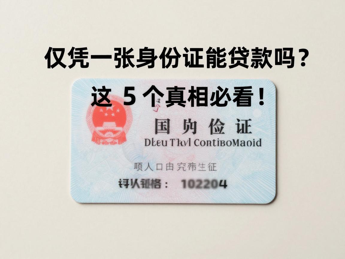 仅凭一张身份证能贷款吗？这5个真相必看！