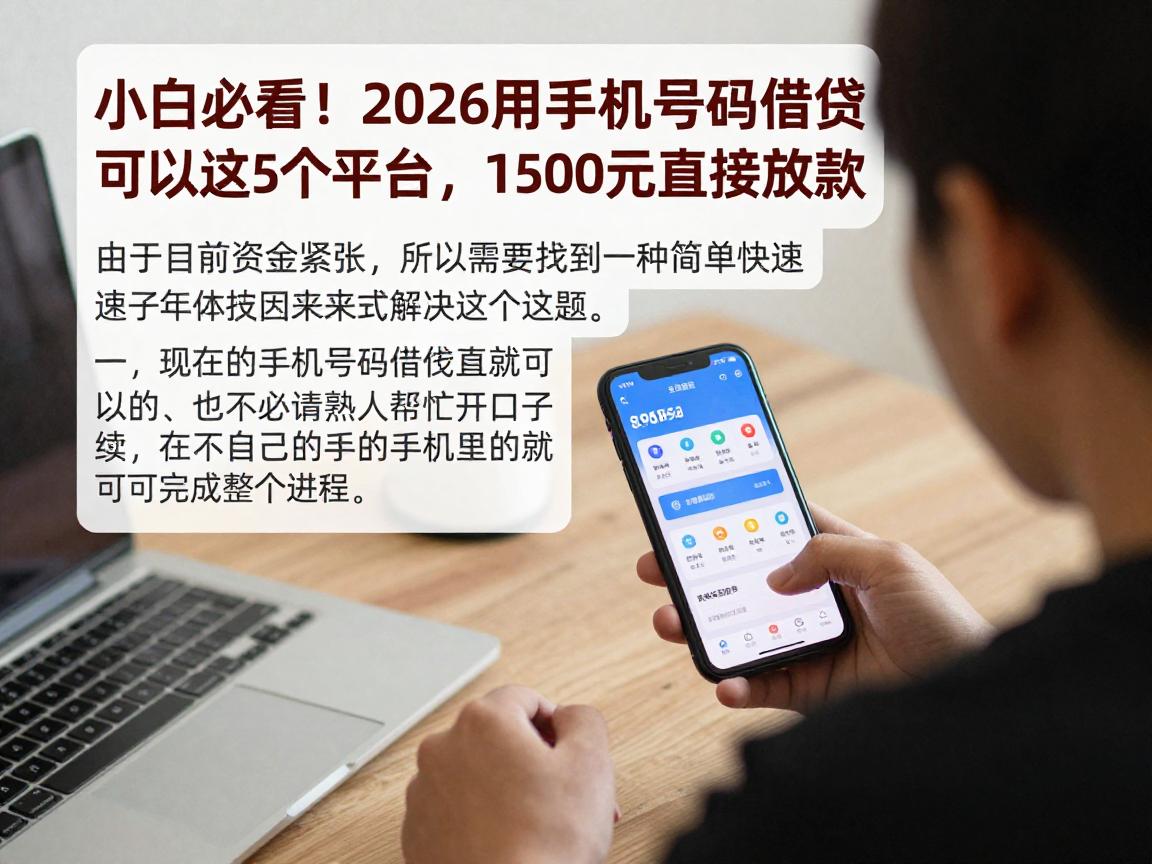 小白必看！2026用手机号码借钱可以这5个平台，1500元直接放款