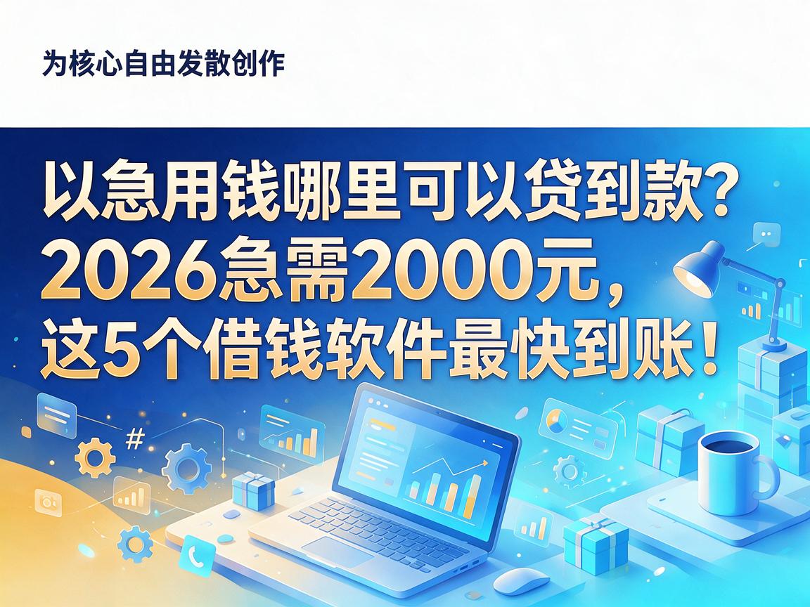 急用钱哪里可以贷到款？2026急需2000元，这5个借钱软件最快到账！