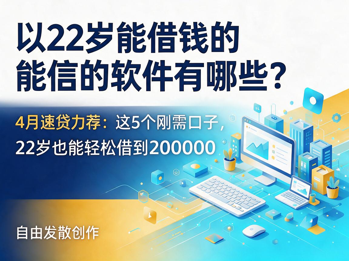 22岁能借钱的能信的软件有哪些?4月速贷力荐:这5个刚需口子,22岁也能轻松借到20000