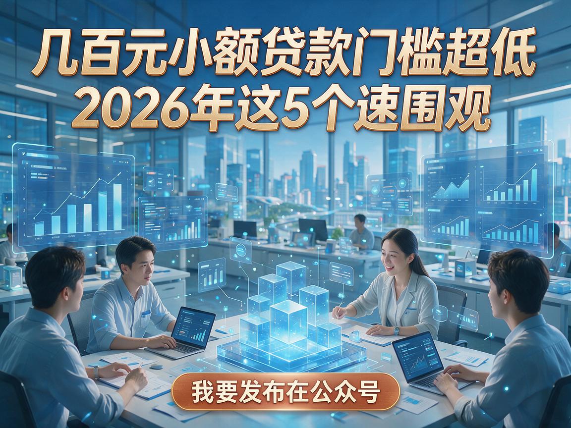 几百元小额贷款门槛超低，2026年这5个速围观！
