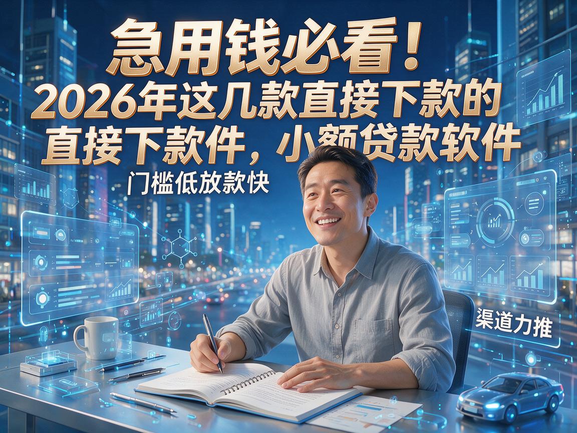 急用钱必看!2026年这几款直接下款的小额贷款软件,门槛低放款快渠道力推