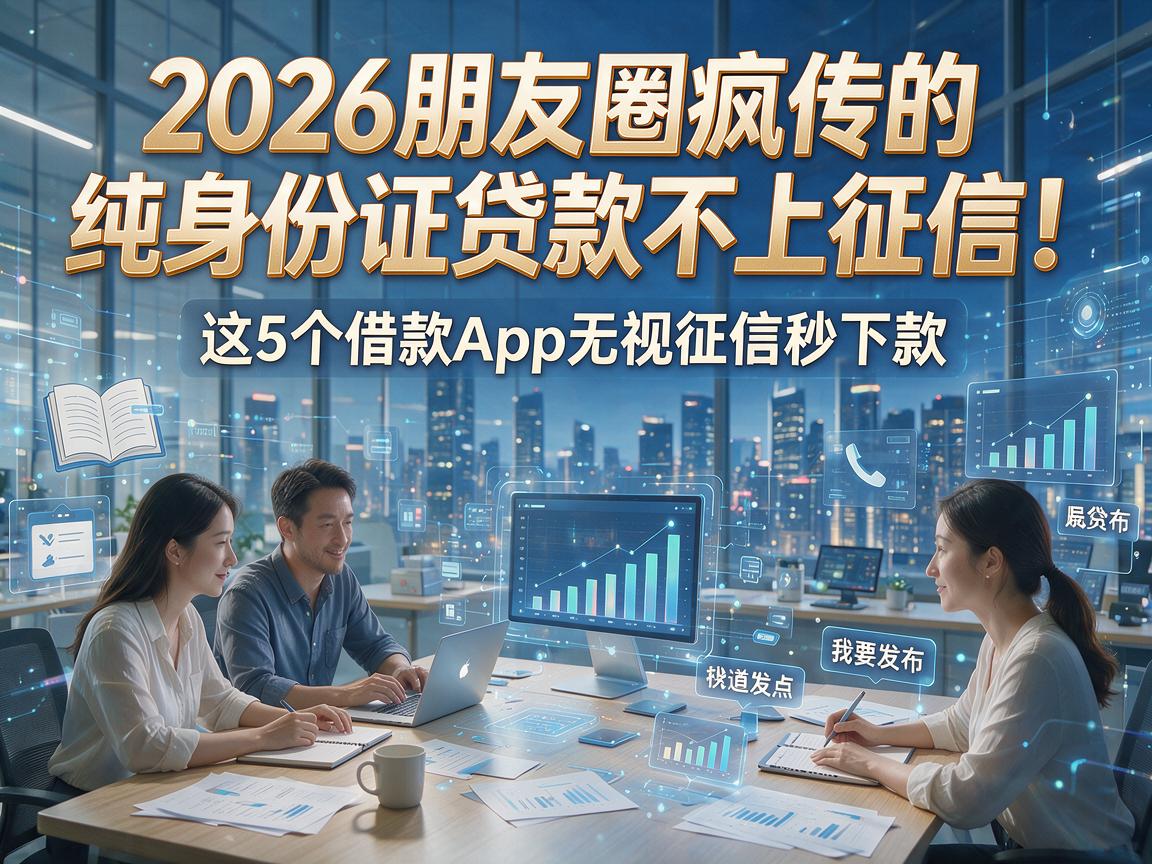 2026朋友圈疯传的纯身份证贷款不上征信！这5个借款App无视征信秒下款