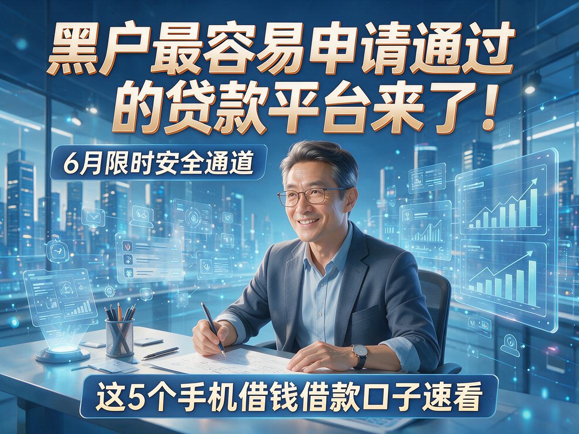 黑户最容易申请通过的贷款平台来了！6月限时安全通道，这5个手机借钱借款口子速看