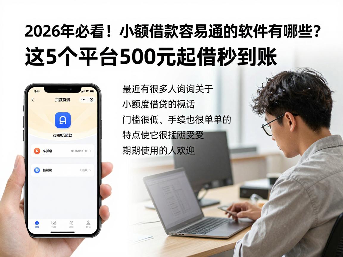 2026年必看!小额借款容易通过的软件有哪些?这5个平台500元起借秒到账