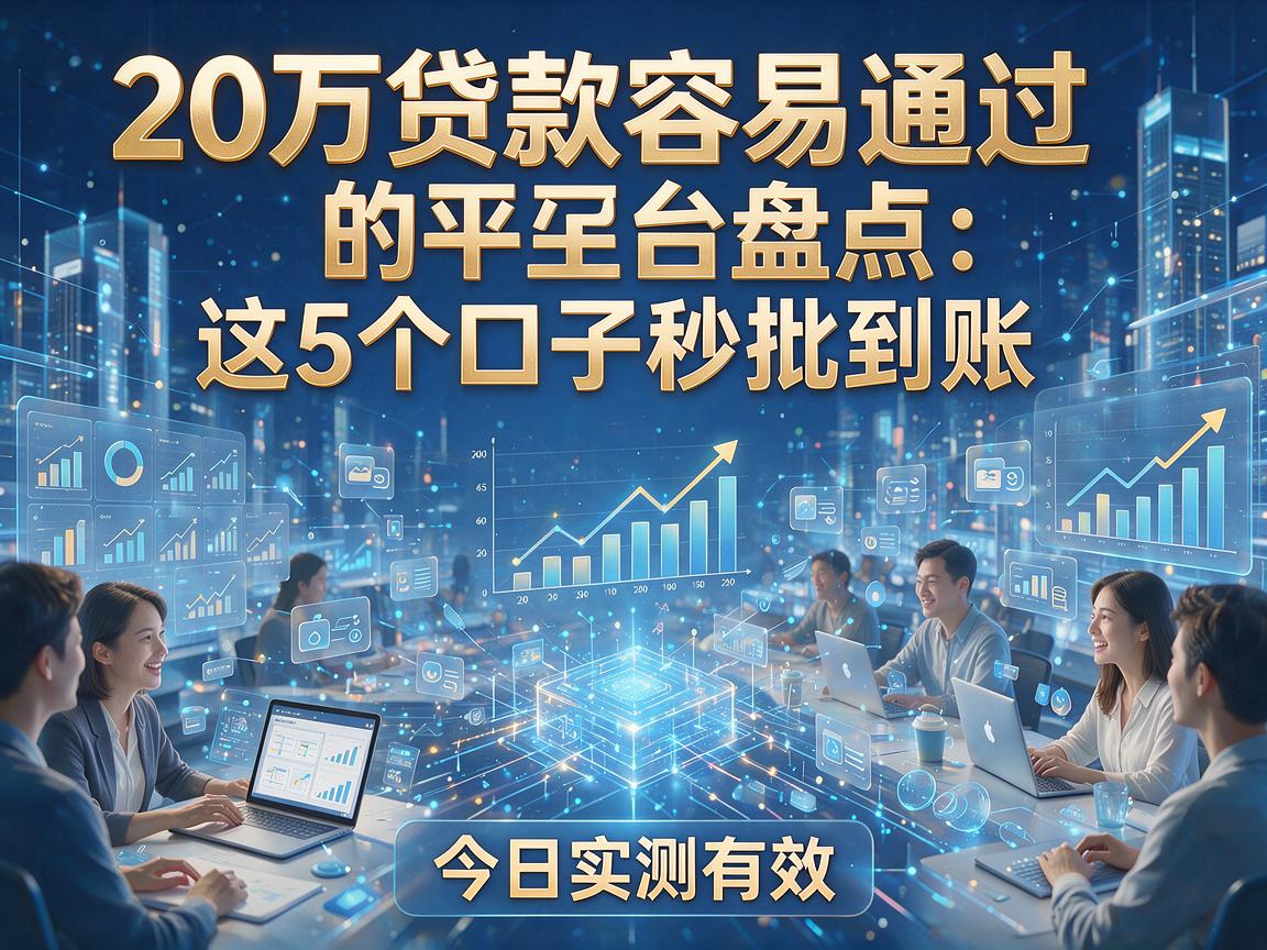 20万贷款容易通过的平台盘点：这5个口子秒批到账，今日实测有效