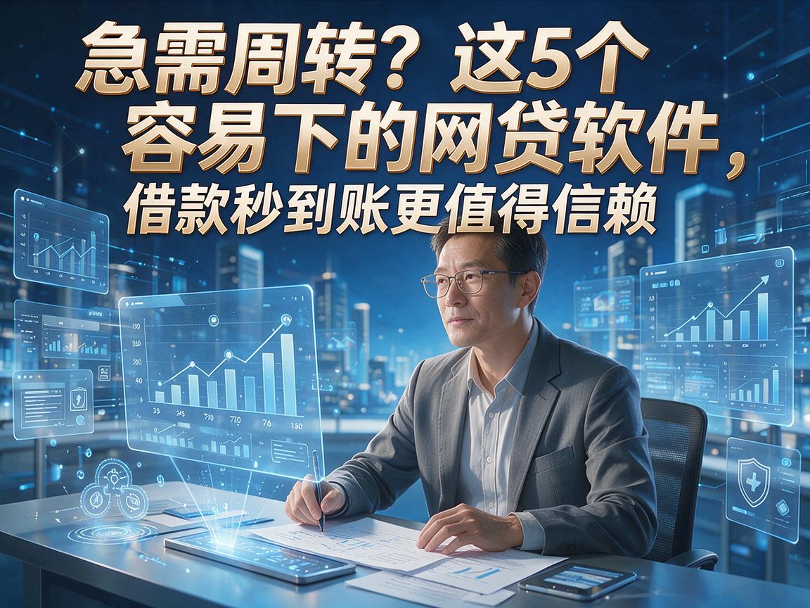 急需周转？这5个容易下的网贷软件，借款秒到账更值得信赖