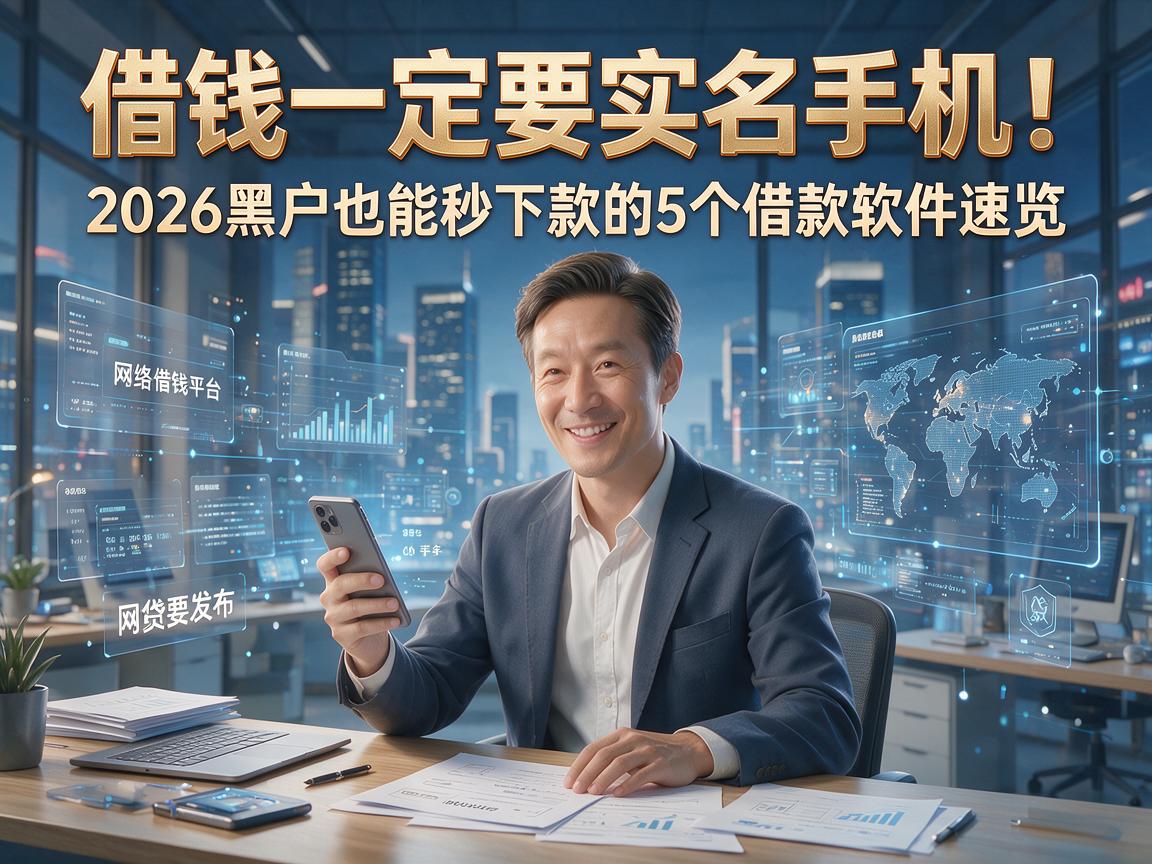 借钱一定要实名手机！2026黑户也能秒下款的5个借款软件速览