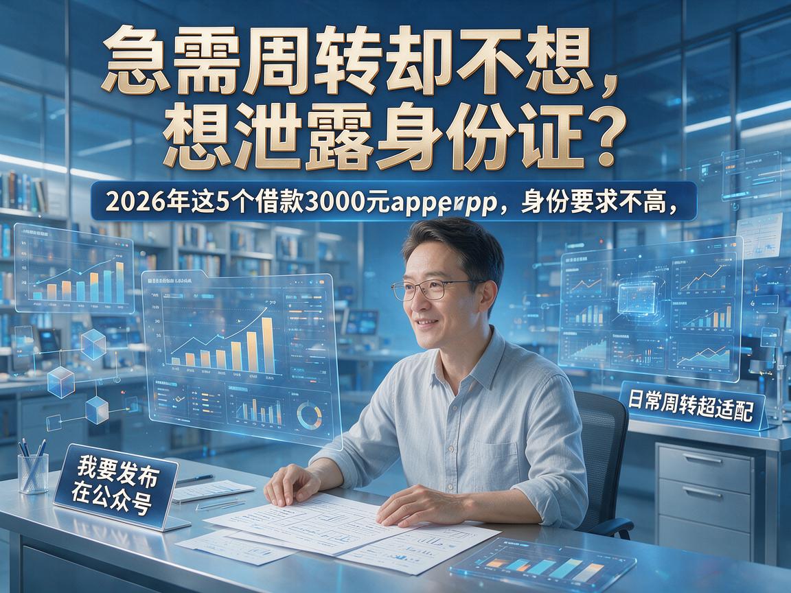 急需周转却不想泄露身份证？2026年这5个借款3000元app身份要求不高，日常周转超适配