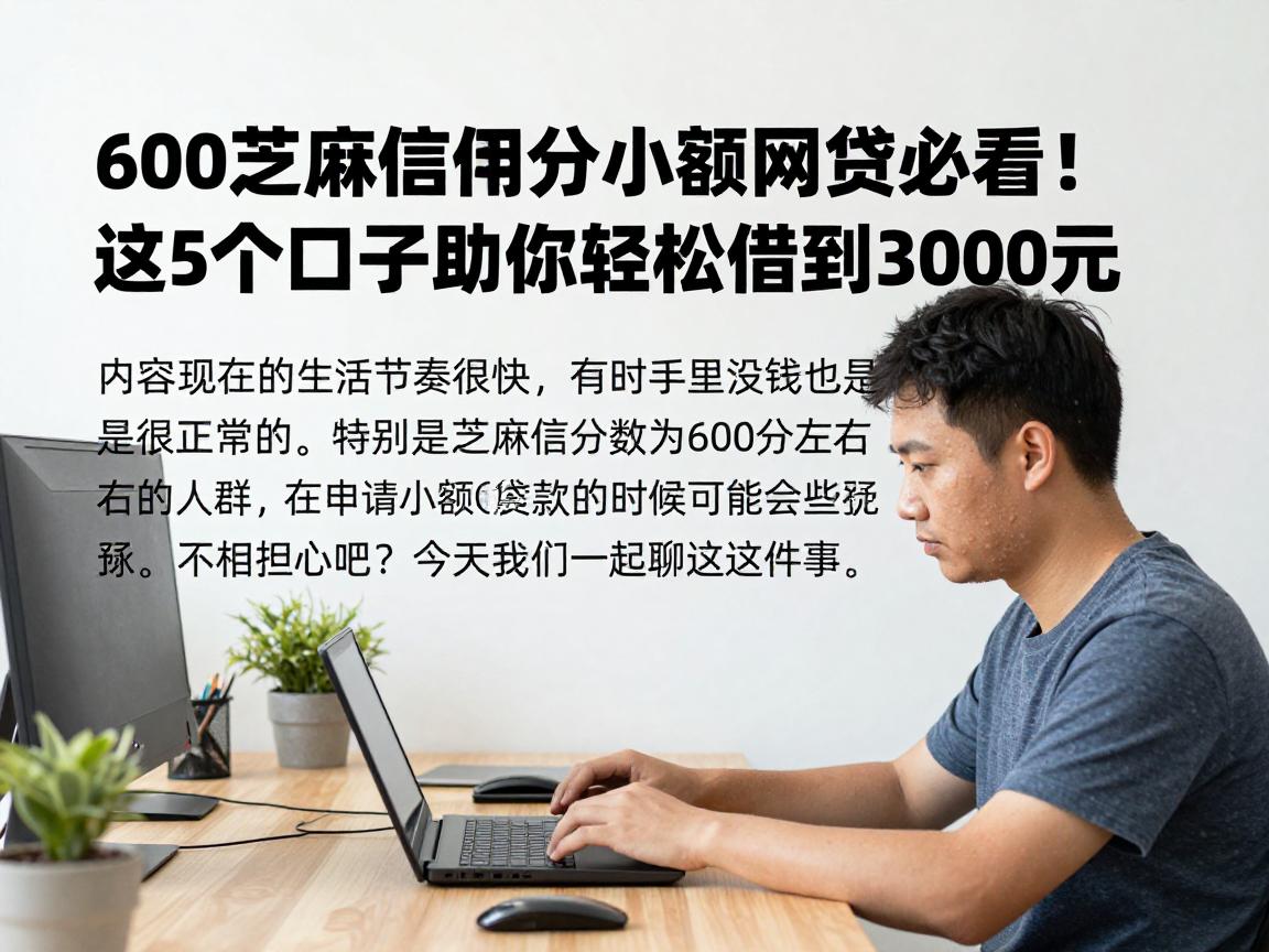 600芝麻信用分小额网贷必看!这5个口子助你轻松借到3000元