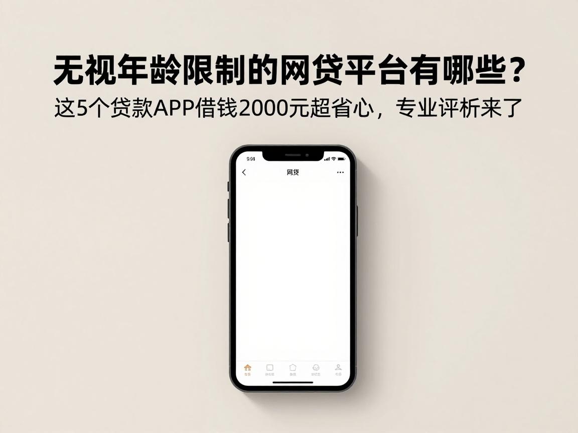 无视年龄限制的网贷平台有哪些？这5个贷款APP借钱2000元超省心，专业评析来了
