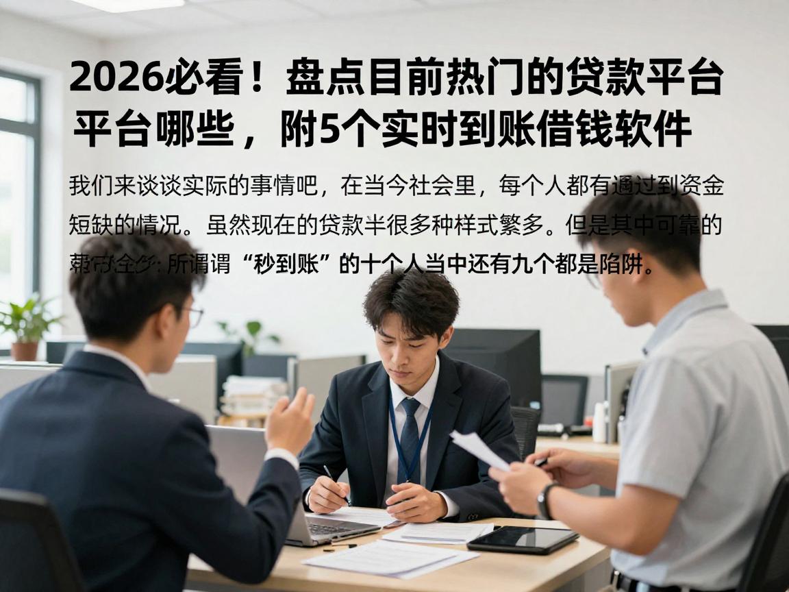 2026必看！盘点目前热门的贷款平台有哪些，附5个实时到账借钱软件