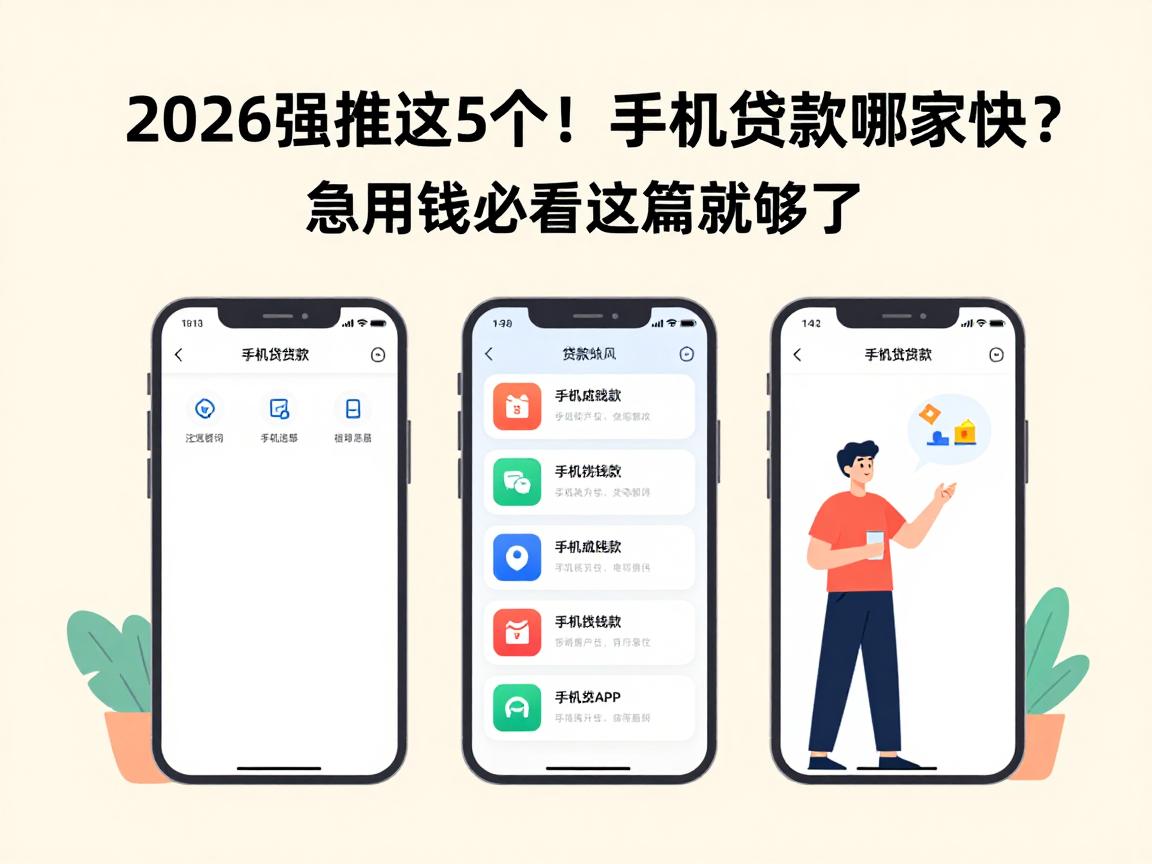 2026强推这5个！手机贷款app哪家快？急用钱必看这篇就够了
