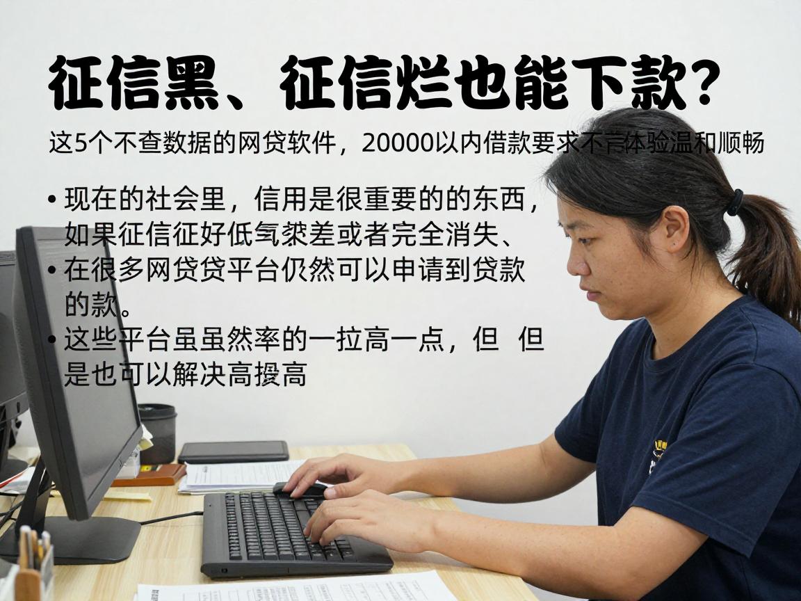 征信黑、征信烂也能下款？这5个不查数据的网贷软件，20000以内借款要求不高，体验温和顺畅