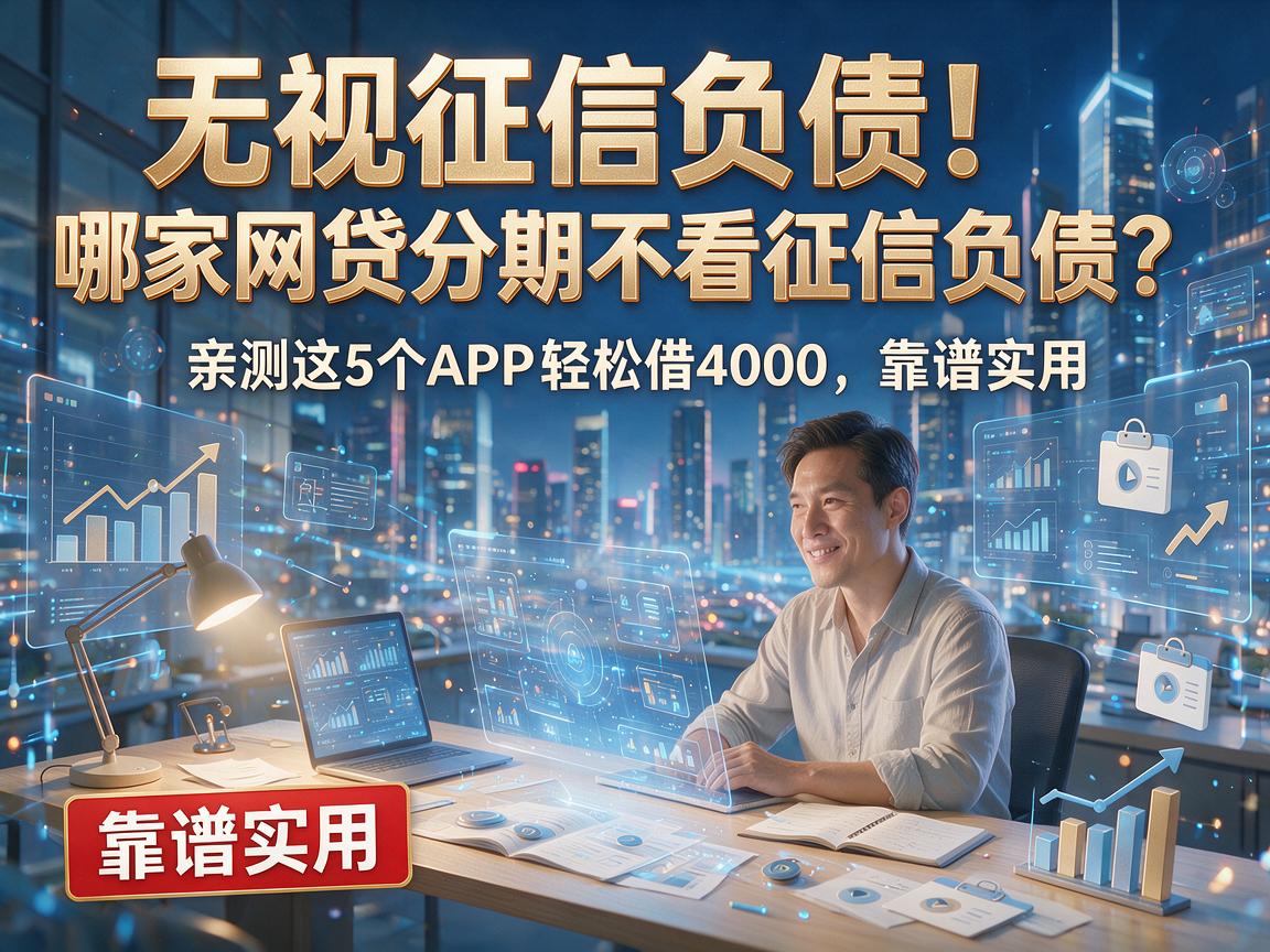 无视征信负债！哪家网贷分期不看征信负债？亲测这5个APP轻松借4000，靠谱实用