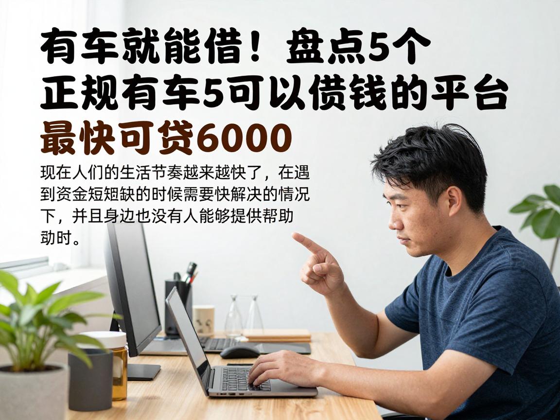有车就能借!盘点5个正规有车可以借钱的平台,最快可贷6000