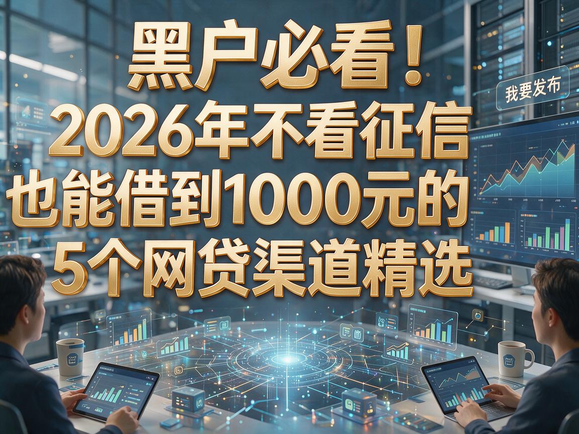 黑户必看！2026年不看征信也能借到1000元的5个网贷渠道精选