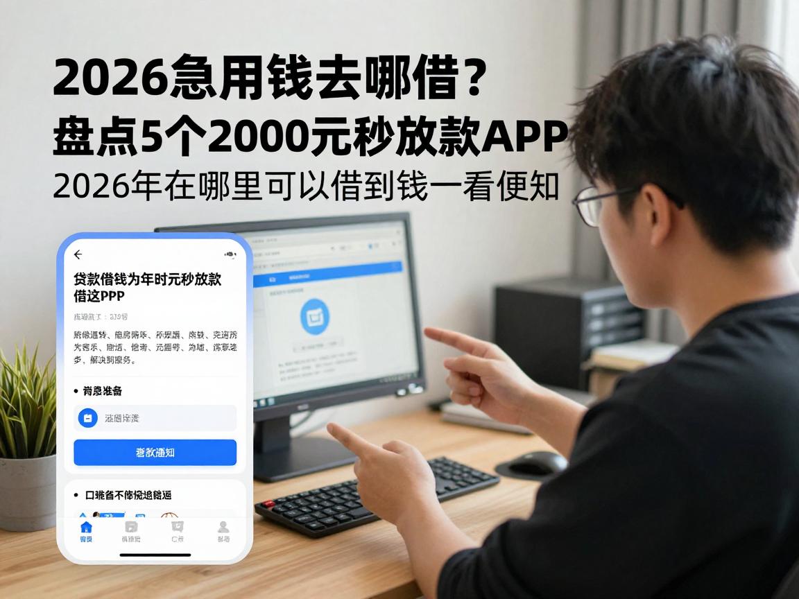 2026急用钱去哪借?盘点5个2000元秒放款APP,2026年在哪里可以借到钱一看便知