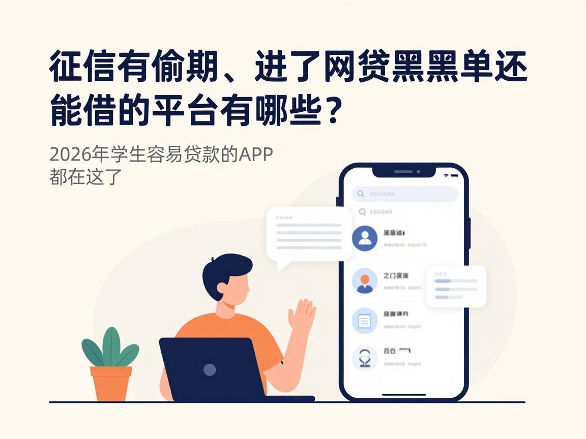 征信有逾期、进了网贷黑名单还能借的平台有哪些?2026年学生容易贷款的APP都在这了