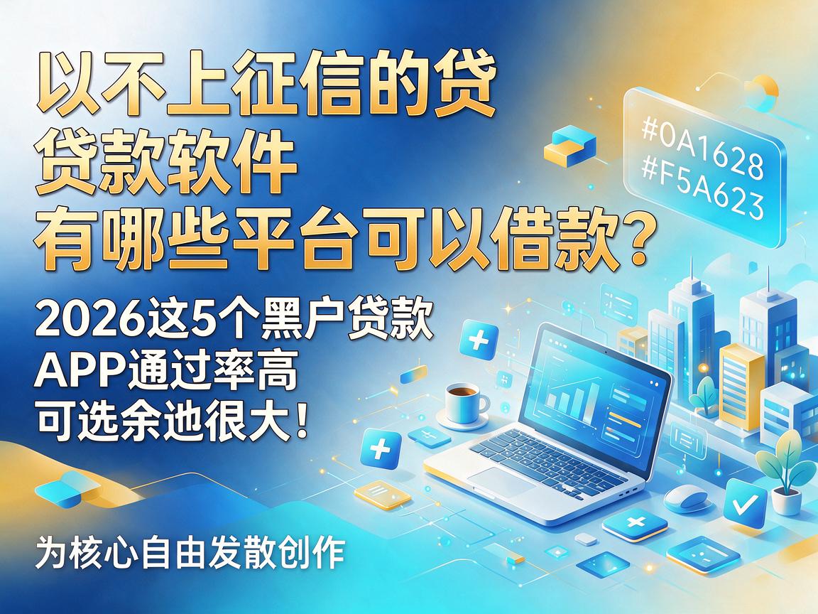 不上征信的贷款软件有哪些平台可以借款？2026这5个黑户贷款APP通过率高、可选余地很大！
