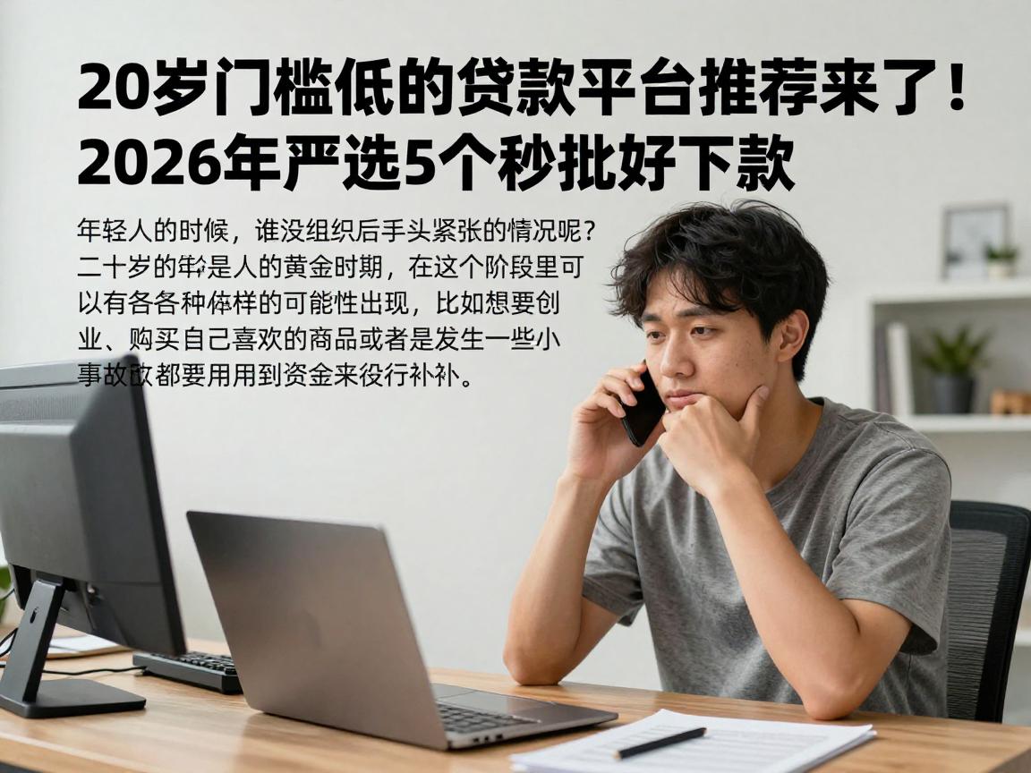 20岁门槛低的贷款平台推荐来了！2026年严选5个秒批好下款