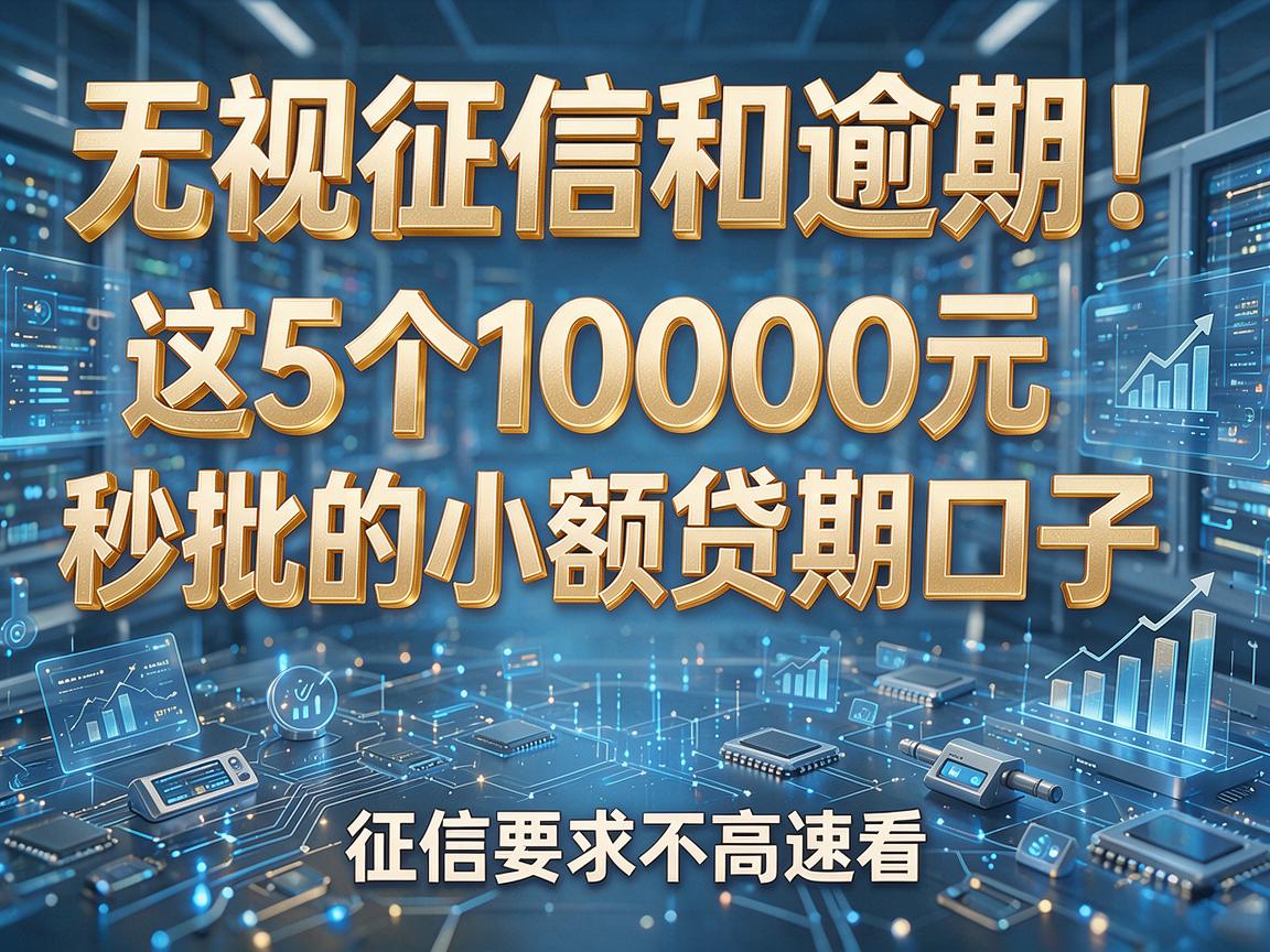 无视征信和逾期！这5个10000元秒批的小额贷款口子，征信要求不高速看