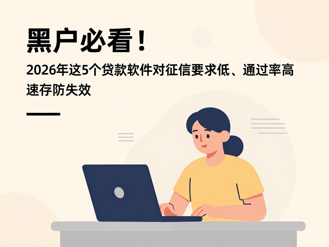 黑户必看！2026年这5个贷款软件对征信要求低、通过率高，速存防失效