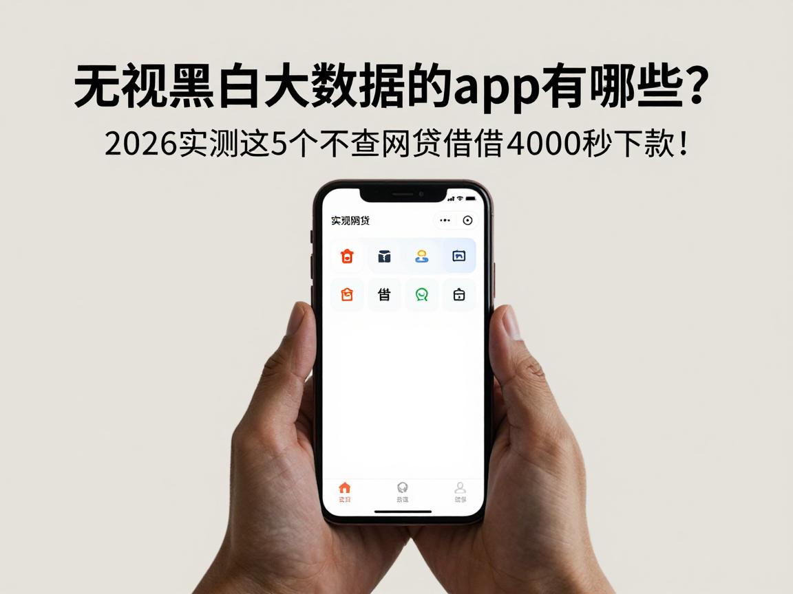 无视黑白大数据的app有哪些?2026实测这5个不查网贷借钱4000秒下款!
