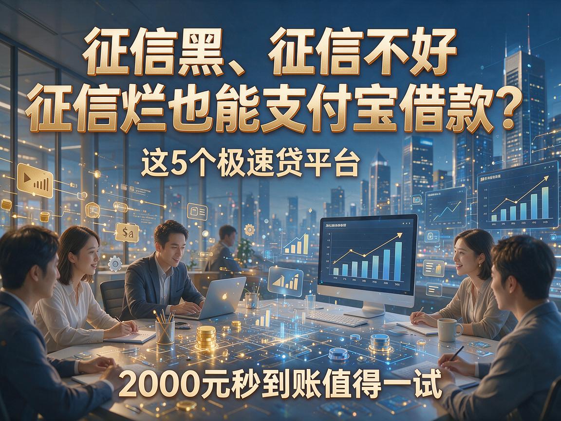 征信黑、征信不好、征信烂也能支付宝借款？这5个极速贷平台，2000元秒到账值得一试！