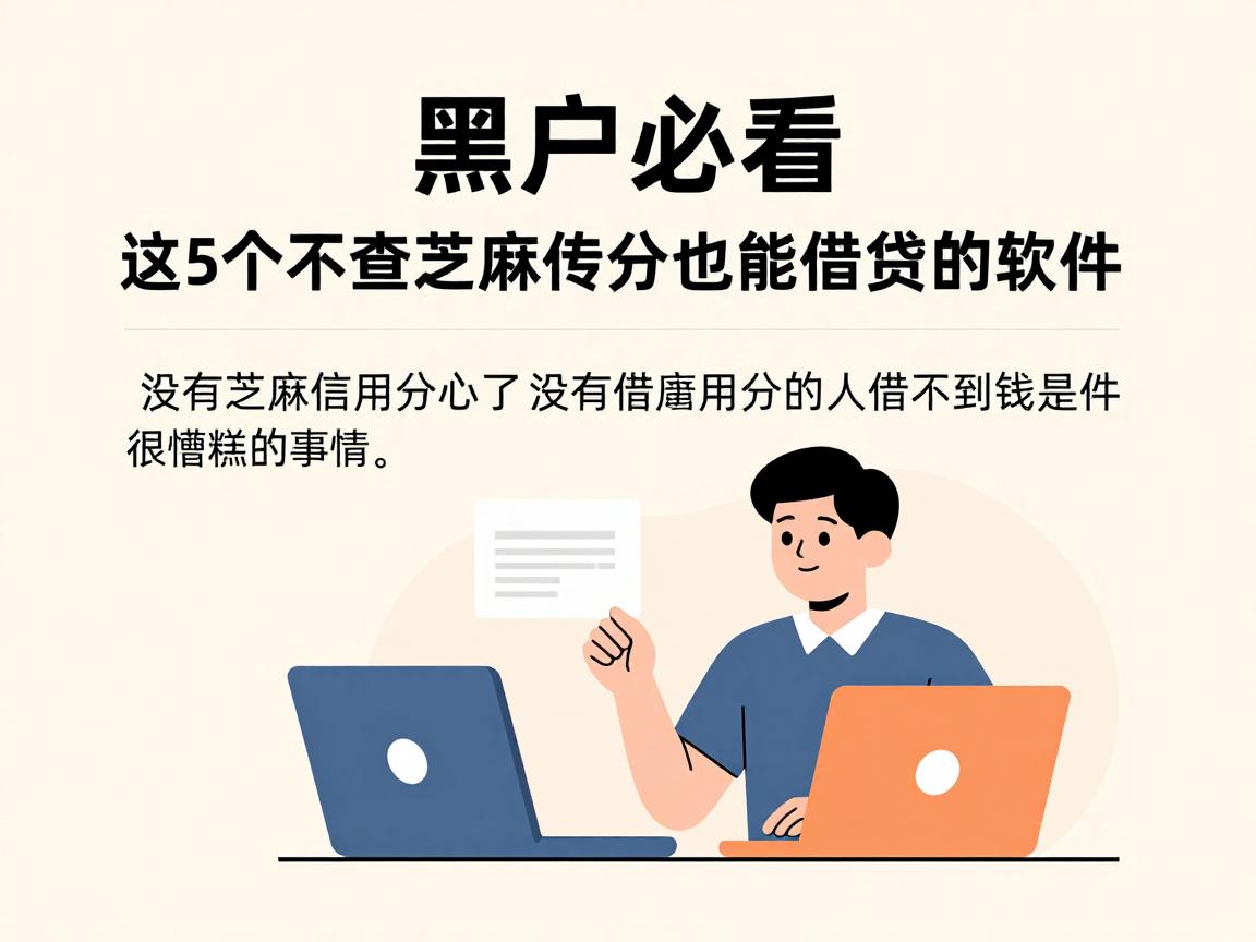 黑户必看！这5个不查芝麻信用分也能借钱的软件，本月最新整理