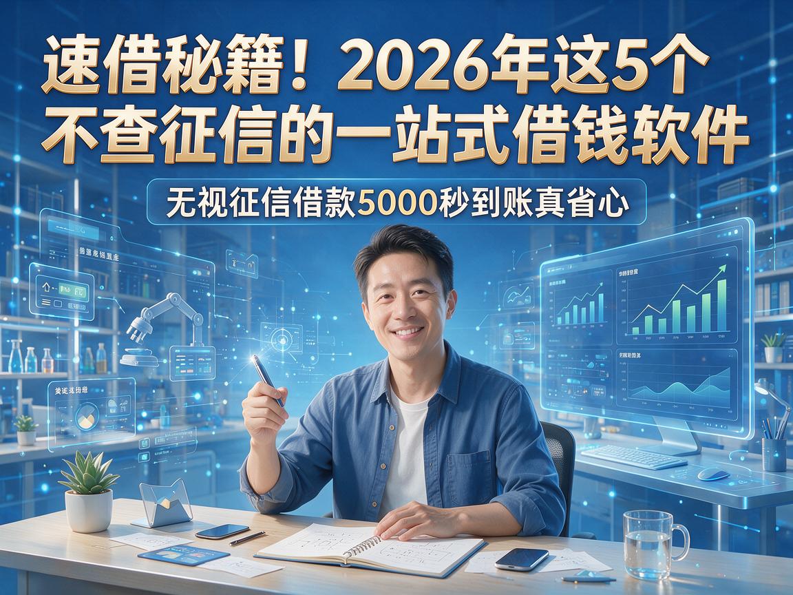 速借秘籍！2026年这5个不查征信的一站式借钱软件，无视征信借款5000秒到账真省心