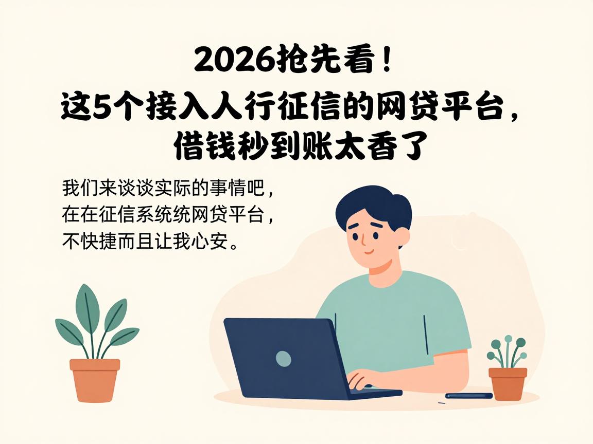 2026抢先看!这5个接入人行征信的网贷平台,借钱秒到账太香了