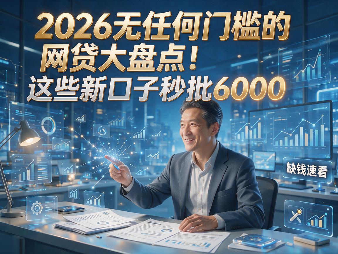 2026无任何门槛的网贷大盘点!这些新口子秒批6000,缺钱速看