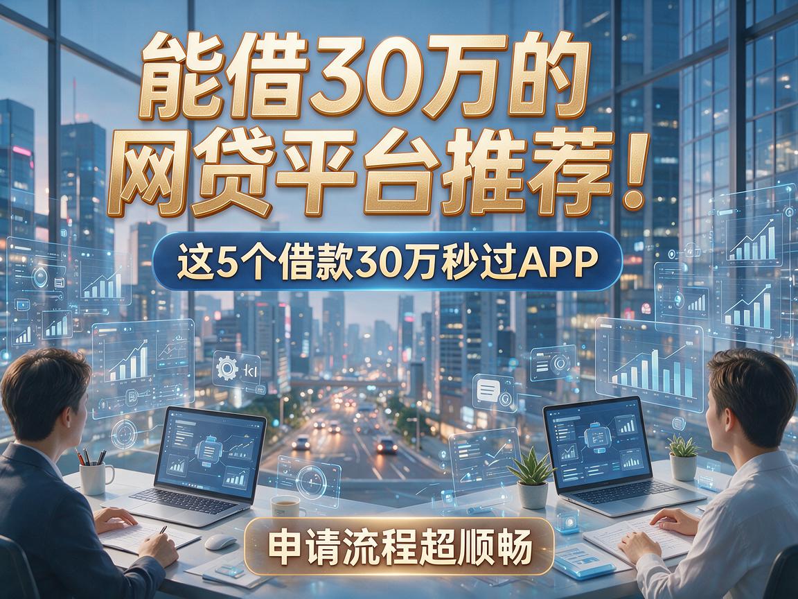 能借30万的网贷平台推荐！这5个借款30万秒过APP，申请流程超顺畅