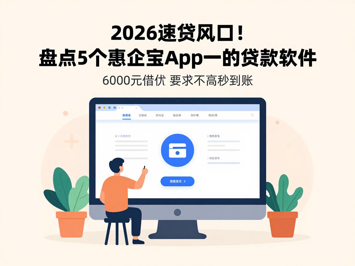 2026速贷风口！盘点5个像惠企宝app一样的贷款软件，6000元借款要求不高秒到账