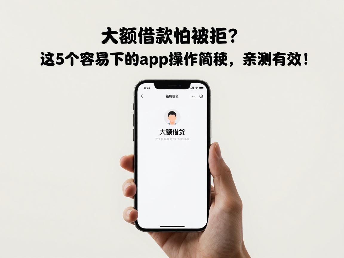 大额借款怕被拒？这5个容易下的app操作简便，亲测有效！