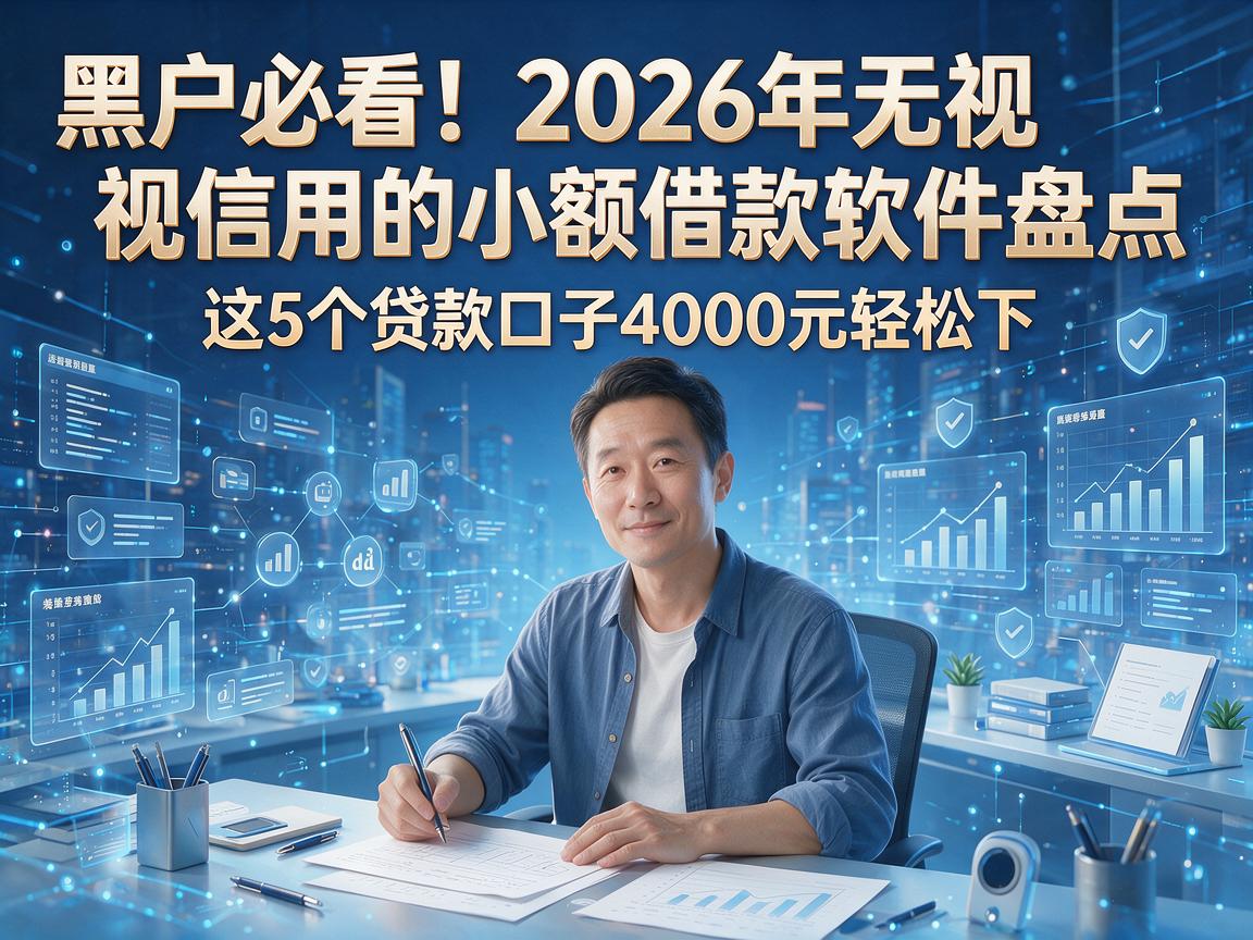 黑户必看！2026年无视信用的小额借款软件盘点，这5个贷款口子4000元轻松下