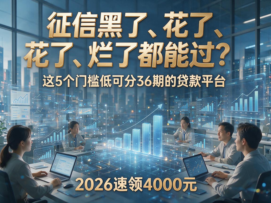 征信黑了、花了、烂了都能过？这5个门槛低可分36期的贷款平台，2026速领4000元！